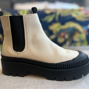 Black & White Lug Sole Booties
